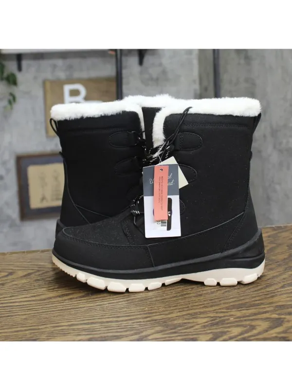 Universal Thread Womens Corie Boots Winter Lace Up 94642619 Black 6M - Image 7