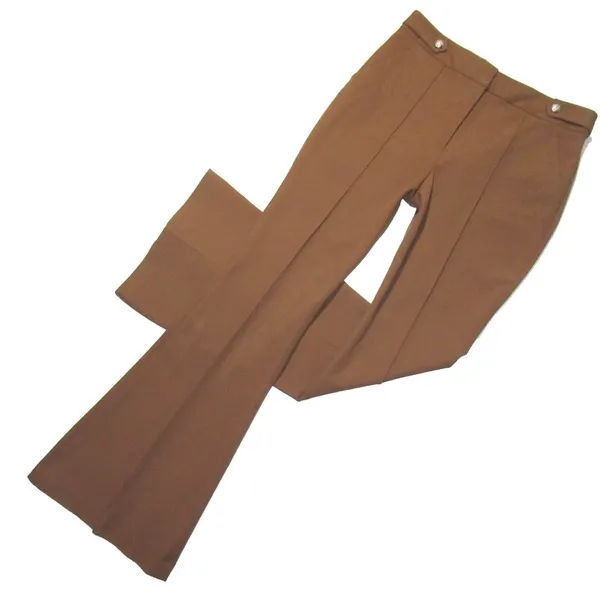 NWT Veronica Beard Elsbury in Cocoa Pintuck Stretch Flare Pants 14 $398 - Image 2