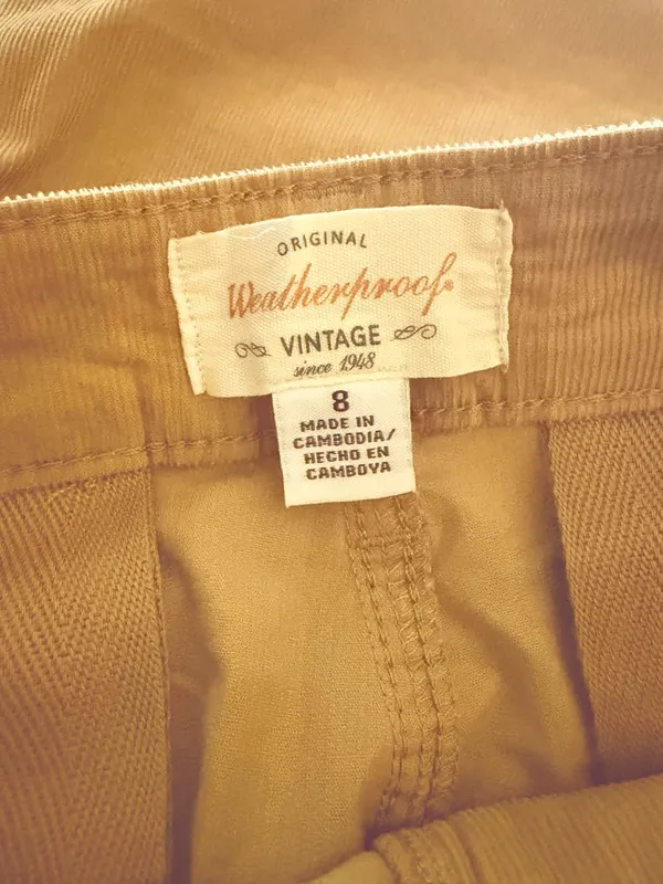 Weatherproof Vintage Wide Leg Stretch‎ Corduroy Pants Sz.8 NWT - Image 5