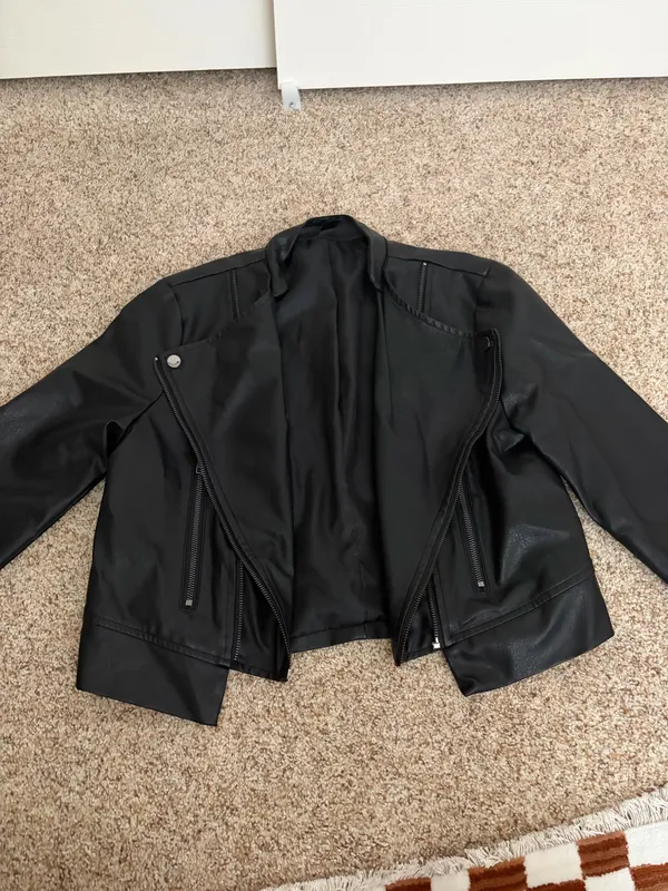 Shein Faux Leather Moto Jacket - Image 2