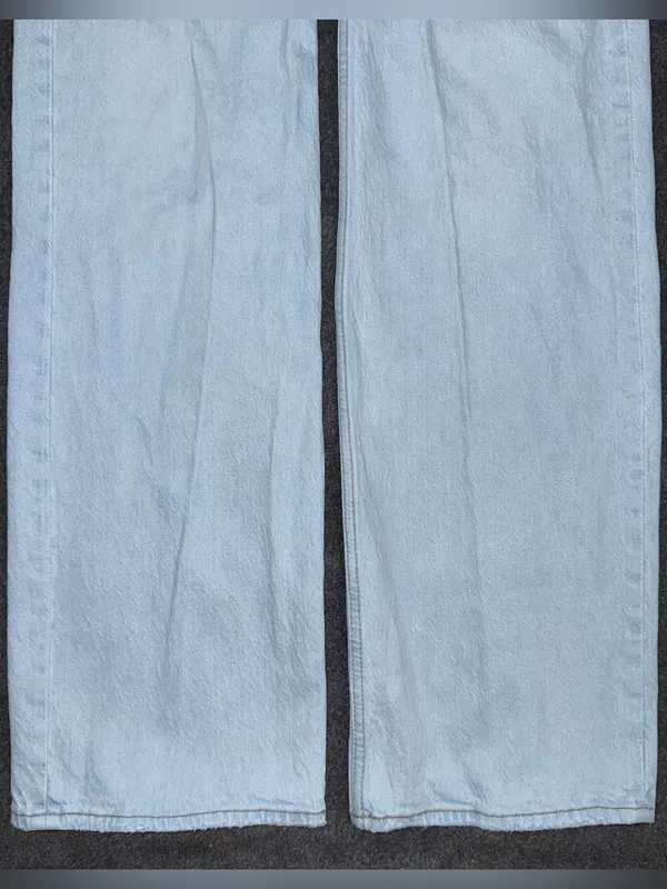 Abercrombie Fitch Jeans 90s Relaxed High Rise Light Wash Denim Distressed 2 LONG - Image 5