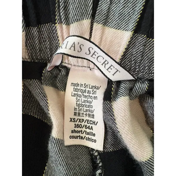 Victoria's Secret‎ Pajama Pants XS Pink Black Plaid Sleepwear Lounge Jogger - Image 5