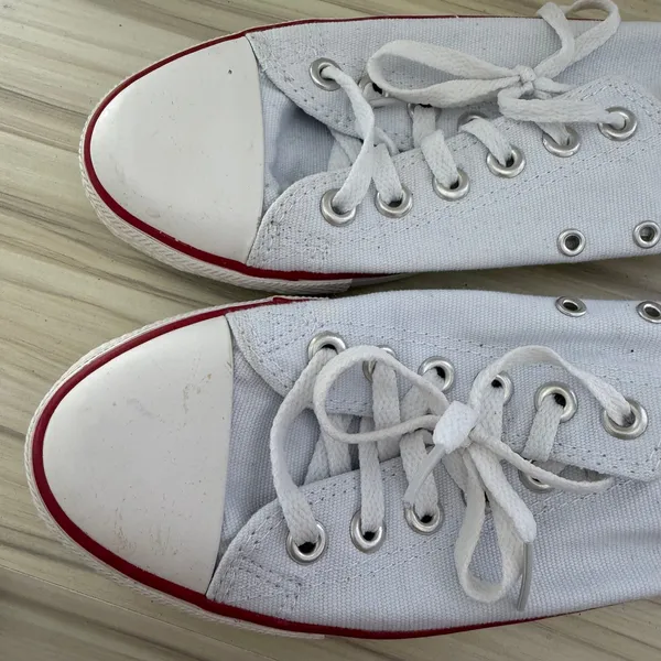 Converse All Star Womens 7.5 Mens 6 White Lace Up Classic Casual Sneakers Shoes - Image 2