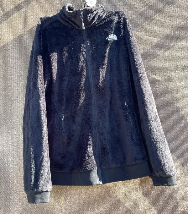 The North Face Full Zip Sherpa Fleece Jacket Women's Size Large Black - Image 2