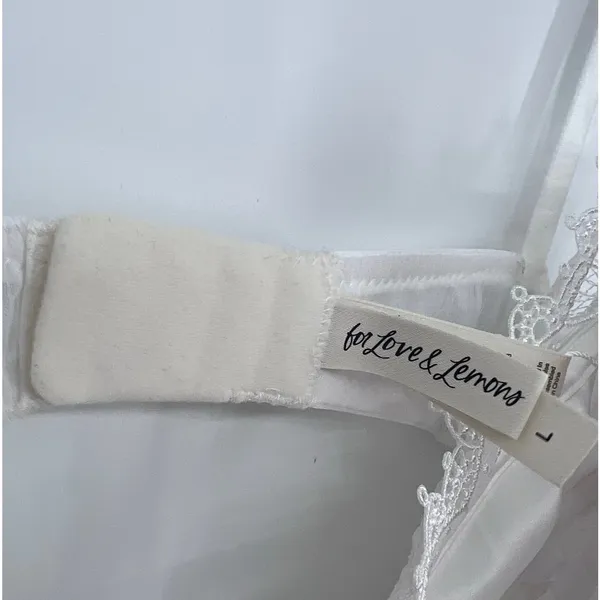 For Love & Lemons Farmhouse Slip Dress Size Large-White - Image 5