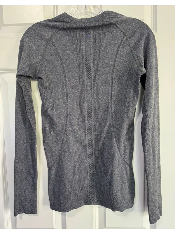 Lululemon Athletica Swiftly Tech Long Sleeve Shirt Gray Athleisure Womens 2 or 4 - Image 2