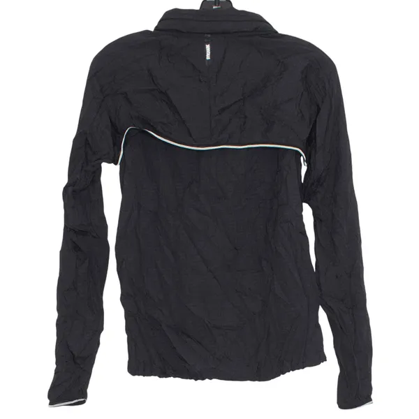 Gymshark Womens Jacket Speed Windbreaker Vented Packable Hood Black Size XS FK - Image 3