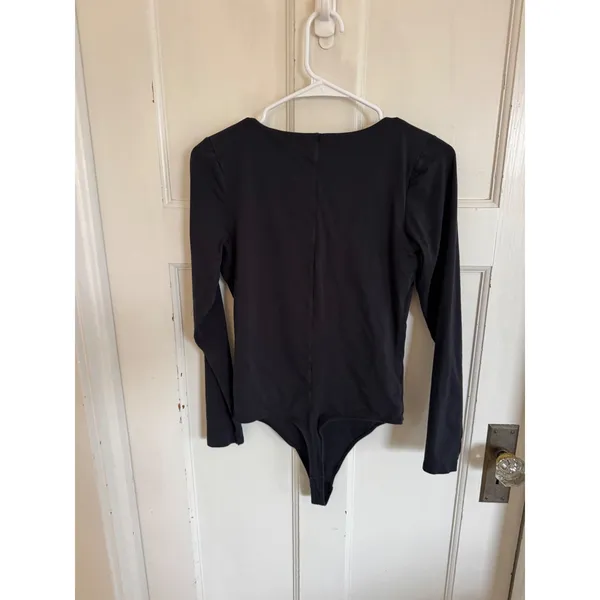 Everlane black supima cotton long sleeve bodysuit‎ size medium - Image 3