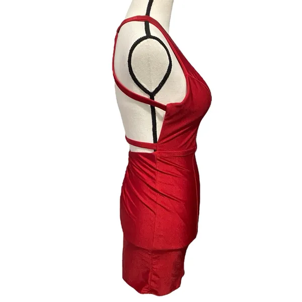 Faviana Ruby Backless Bodycon Dress Size 2 - Image 3