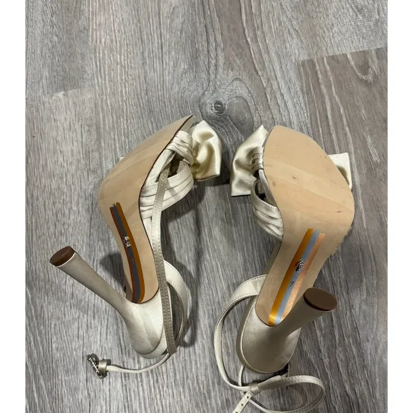 Sam Edelman Women's Bow Lexi Stiletto Heel Wedding Bridal Sandal Size 7 - Image 4