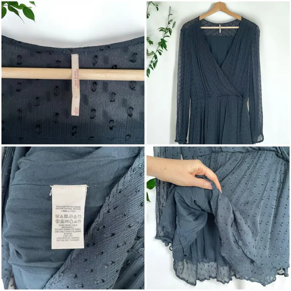 Free People Daliah Sheer Swiss Dot Whimsigoth Festival Mini Dress - Image 12