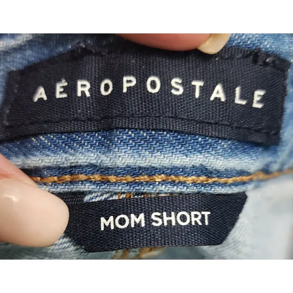 Aeropostale Light‎ Wash Mom Shorts Distressed Denim High Rise Summer Festival - Image 5
