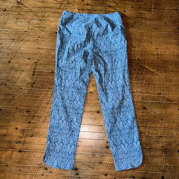 Soft Surroundings blue boho floral M travelcore pull on jeans - Image 2