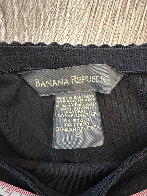 Vintage Y2K banana republic long maxi slip skirt black small - Image 3