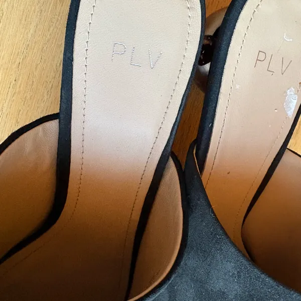 Chic Black Mules with Spherical Heel Size 8 - Image 6