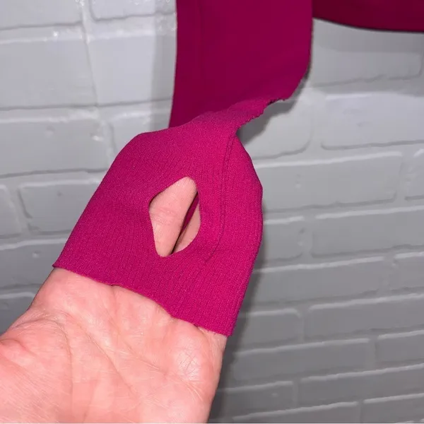 Fabletics Corey SculptKnit® Long-Sleeve Top in Very Berry Size Small - Image 9
