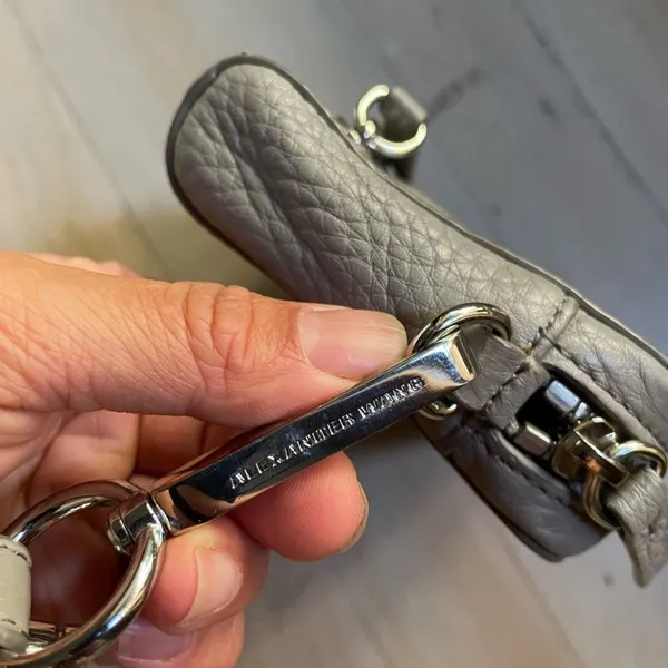 Alexander Wang $595 Fumo Pebbled Lambskin Wristlet, Oyster Grey, NWOT - Image 3