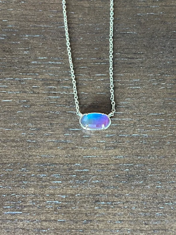Kendra Scott Elisa Gold Necklace Dichroic Glass - Image 2