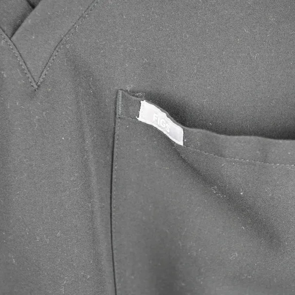 FIGS Technical Collection Womens Black Scrub Top V-Neck‎ Short Sleeve Size XL - Image 4