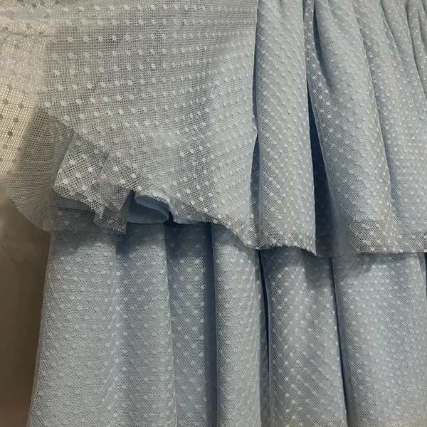 Hill House The Clara Tulle Tiered Dotted Mini Skirt Powder Blue Women Small - Image 4