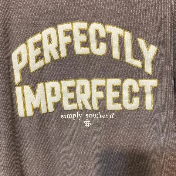 Simply Southern Perfecly Imperfect ribbed sweatshirt. Large. - Image 2