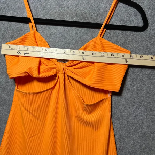 Princess Polly Mini Dress Orange Cut Out‎ Ribbed Knit US 4 NWT Marissa - Image 3