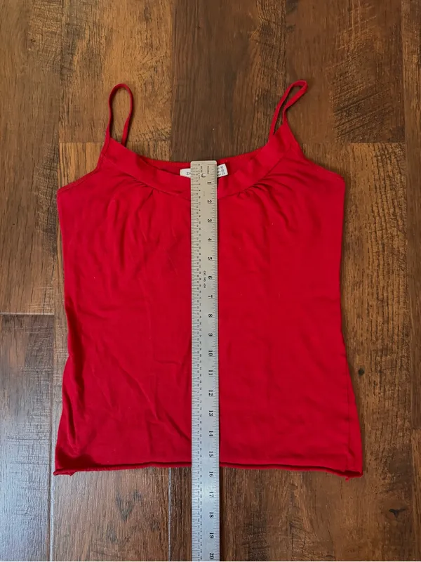 ZARA red cotton tank top, size M - Image 7