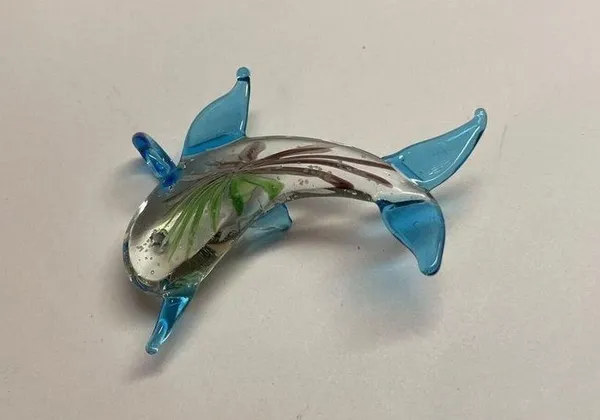 Handmade Dolphin Costume Pendant / Charm Blown Art Glass - Image 4