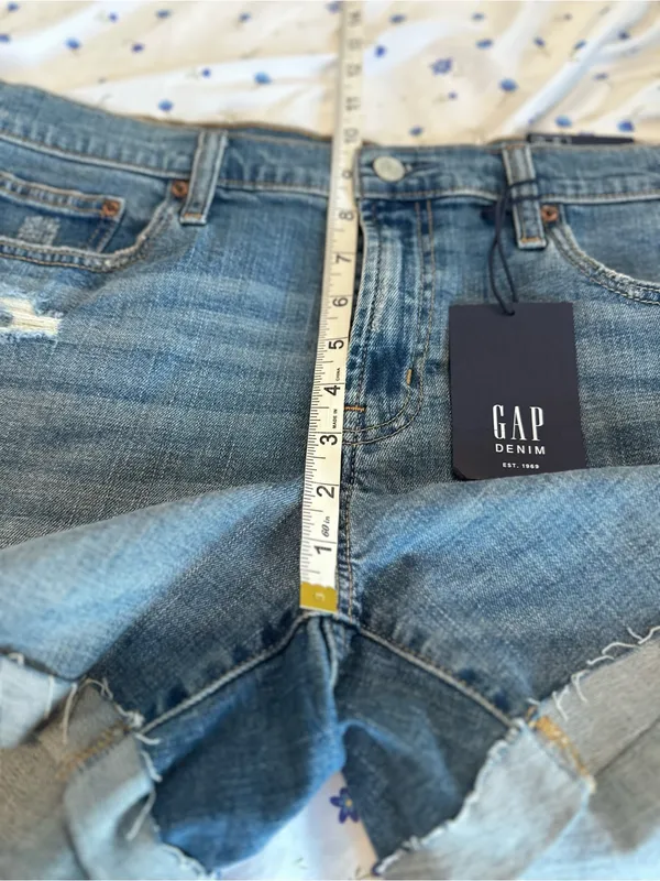 NWT Gap Cuffed Jean Short Sz12/31 Mid Rise Casual Classic Preppy Festival Summer - Image 6
