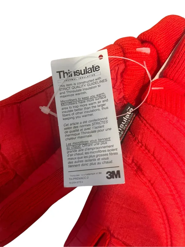 NWT White Stag Thinsulate Ladies Ski Gloves Medium/Large Red - Image 4