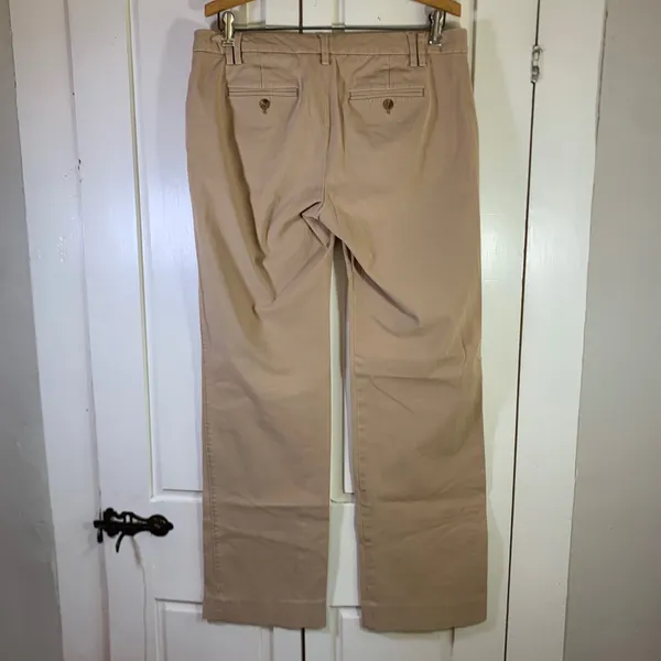 GAP Womens Khaki Tan Straight Leg Stretch‎ Chino Pants 8 Long Low Rise VTG - Image 2
