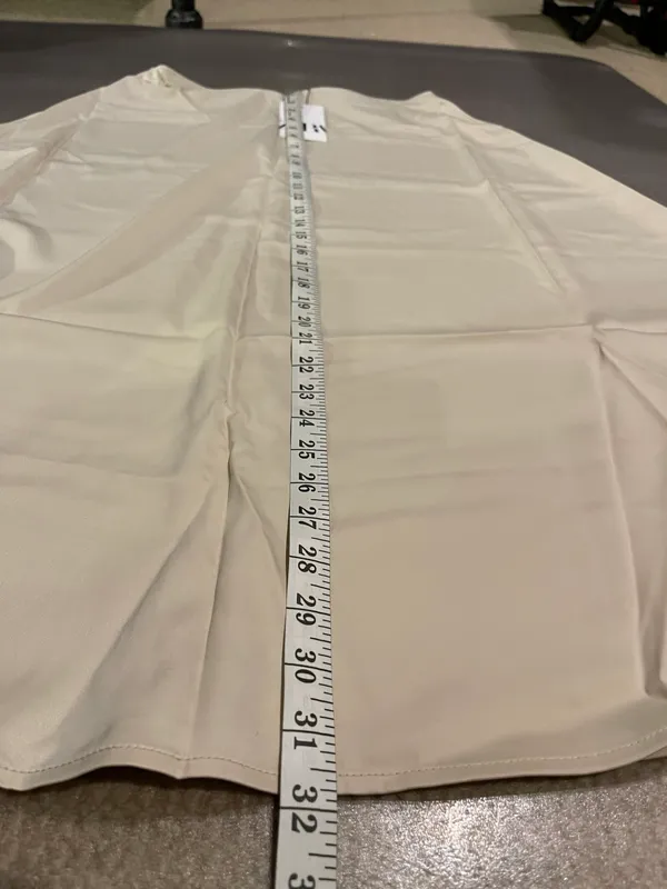 Zara A-line Beige Satin Midi Skirt. Size S - Image 5