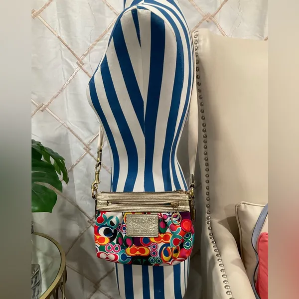 Coach Poppy Pop C‎ Glam Graffiti Crossbody Multi Colors - Image 12