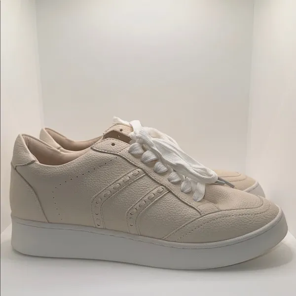 Oasis Society The 365 Stitch Platform Sneakers Ivory Vegan Leather Women’s 9 - Image 4