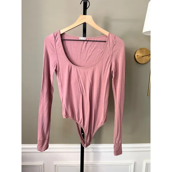 Free People Intimately Sugar Maple Bodysuit Medium Long Sleeve - Image 2