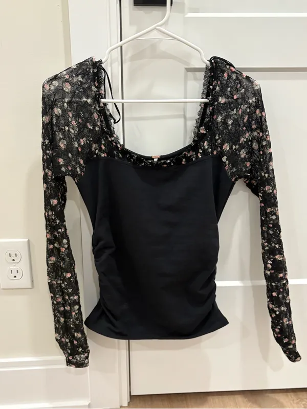 Free People Josie Long Sleeve Top Size Small - Image 2