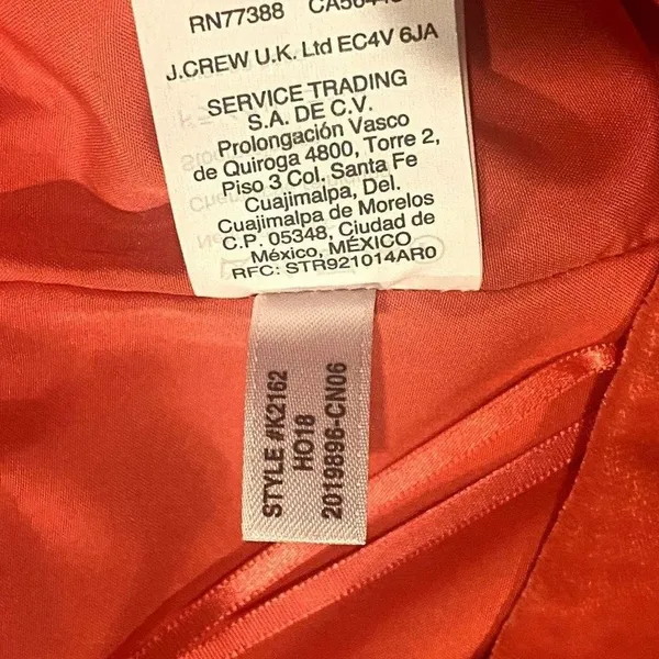 J.Crew Soft Velvet Mini Skirt Lined Lightweight Zip Up Back 4 Coral Orange Shade - Image 10