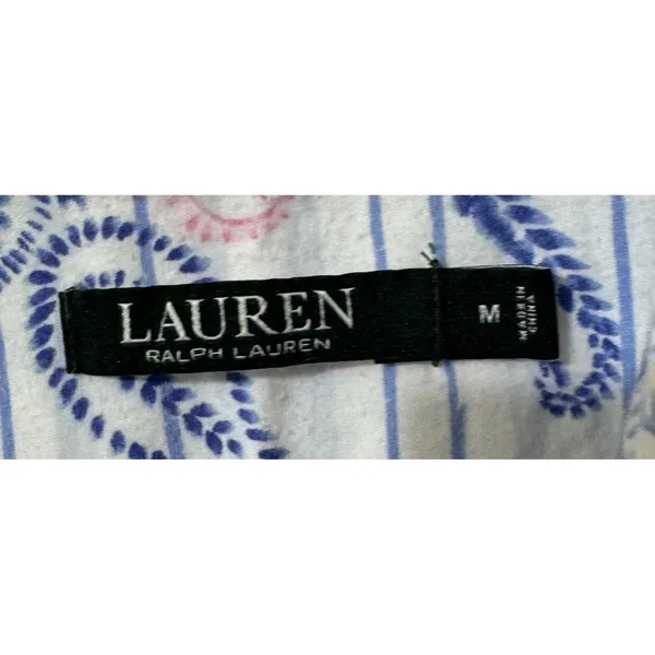 Y2K SWEET LRL Ralph Lauren Sleepwear PJ Set Barbie Top+Shorts Floral Haiwii Sz M - Image 4