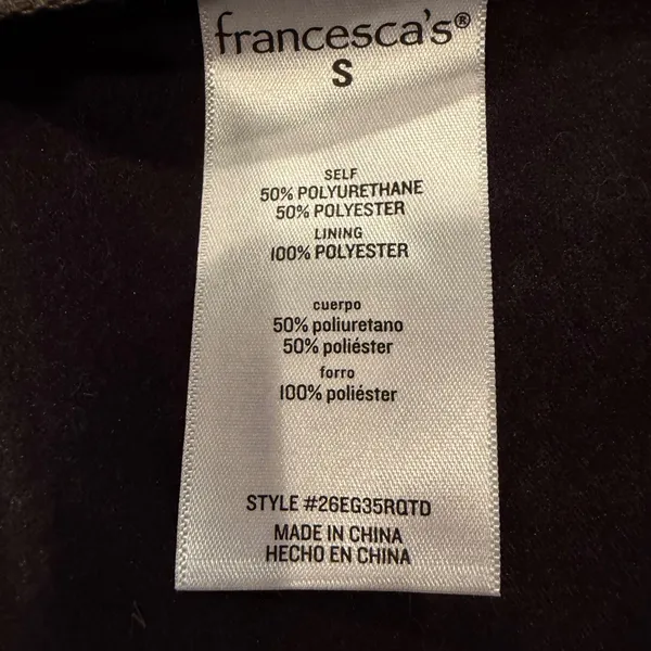 Miami‎ Francesca's Angela Vegan Leather Mini Dress Women's Small Olive Coquette - Image 13