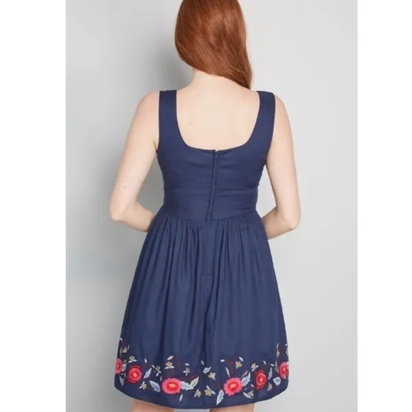 Modcloth NWT Navy Blue Enlightened Look Dress New - Image 2