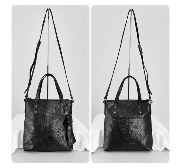 The Sak black leather embossed crossbody tote - Image 7