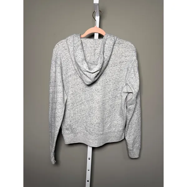 Abercrombie & Fitch Floral Logo Crop Hoodie Gray Heather S Soft‎ Girl Athleisure - Image 6