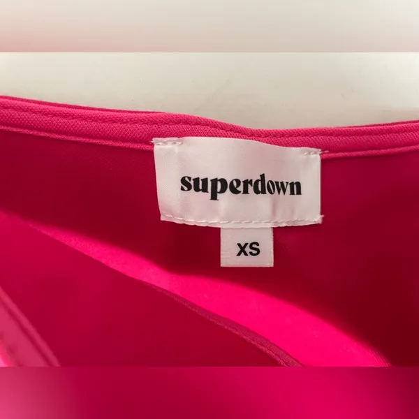 superdown Nava Asymmetrical Mini Dress in Hot Pink - Image 10