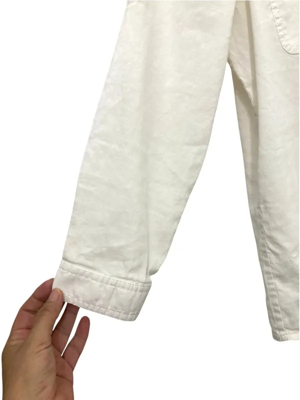 Theory "Corian" Luxury Linen-Blend Popover Utility Shirt M - Image 10