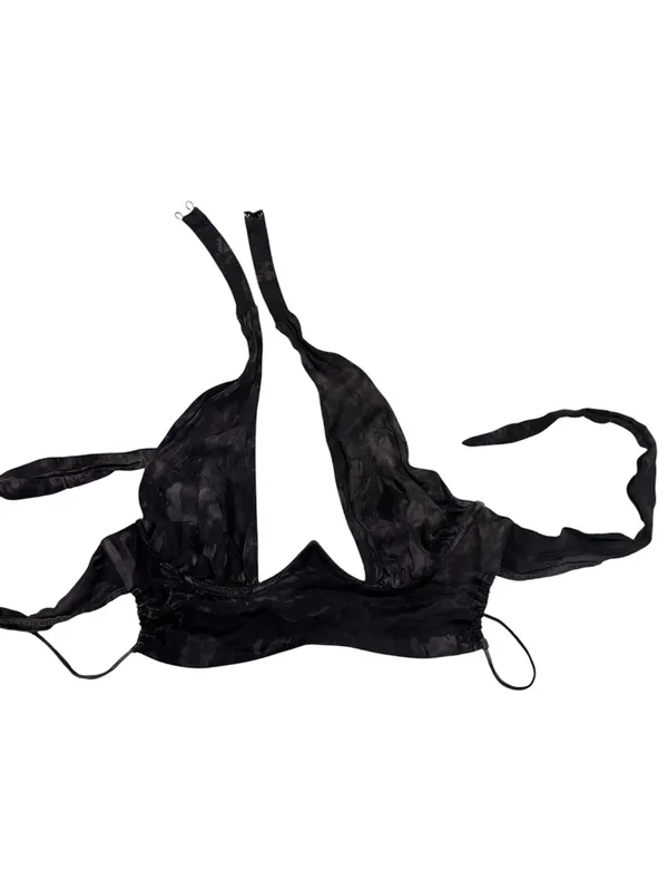 For love & Lemons Marbled charcoal grey halter bralette size Large - Image 3