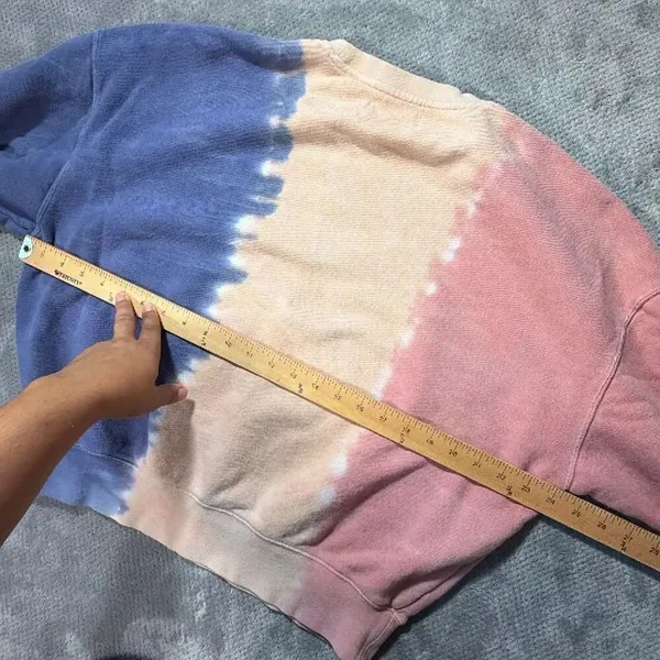 Spiritual Gangster Tie Dye Sweatshirt Medium 100% Cotton Semi Crop Crewneck #160 - Image 9