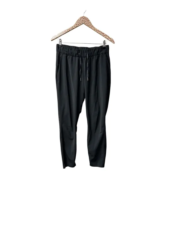 Lululemon On The Fly Pants Drawstring Waist Pull On *Woven 28" Black 6 - Image 2