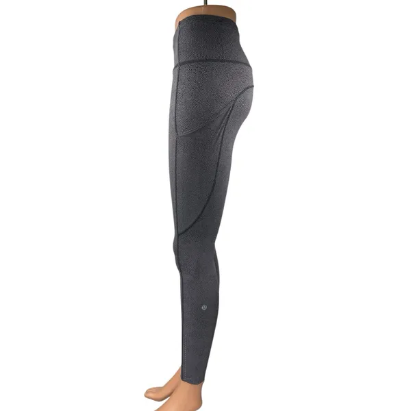 Lululemon Women's Gray Yoga Workout Running Athletic Leggings Pants Size 4 - Image 2