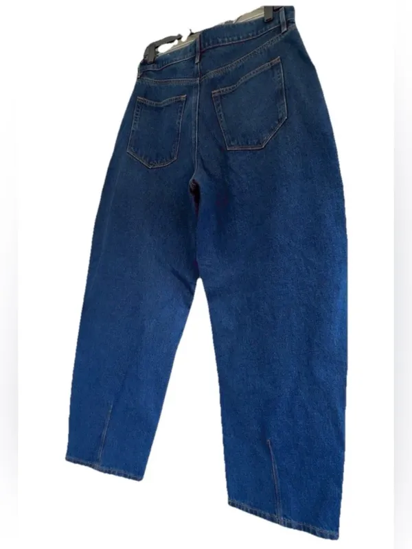 LOFT The Barrel Jeans Size 8/29 Dark Wash High Rise Barrel Leg Horseshoe Denim - Image 4