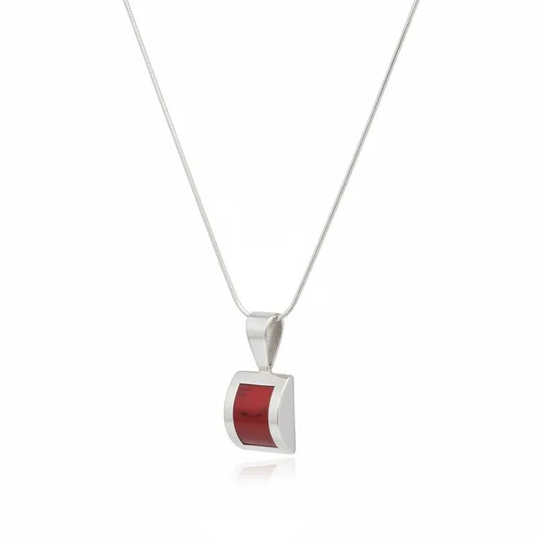 Vintage Mexico 925 Silver Red Jasper Necklace pendant With Matching Earrings - Image 16